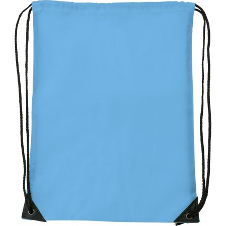 Polyester (210D) drawstring backpack, light blue