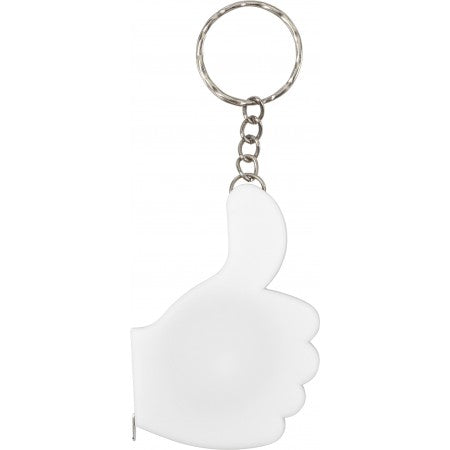 Key holder with one metre tape, white
