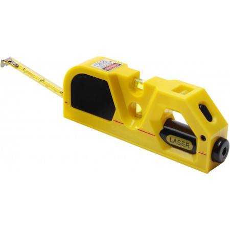 Tape measure and laser, 2m, yellow