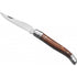Steel and wood pocket knife, brown