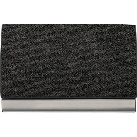 Horizontal, curved business card holder, black