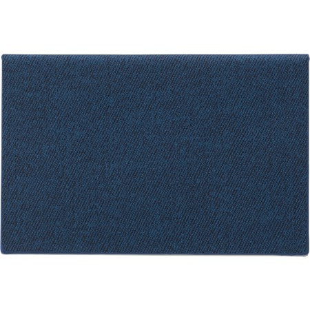 Horizontal, curved business card holder, blue