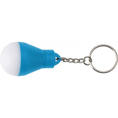 Light bulb key holder, light blue
