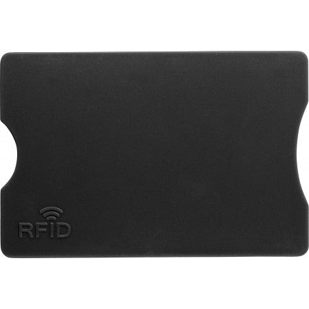 Plastic card holder with RFID protection, black