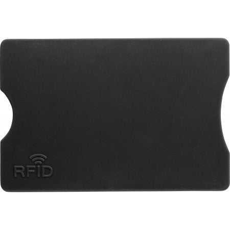 Plastic card holder with RFID protection, black