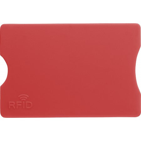 Plastic card holder with RFID protection, red