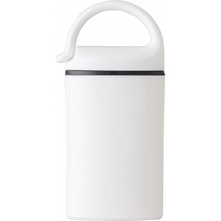 Plastic light with 2 LED lights and hook, white