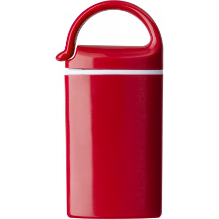 Plastic light with 2 LED lights and hook, red