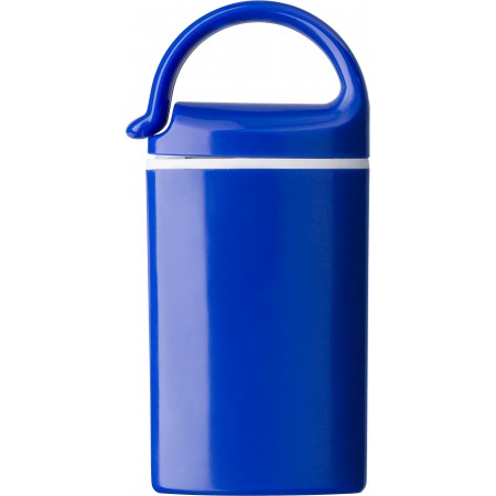 Plastic light with 2 LED lights and hook, cobalt blue