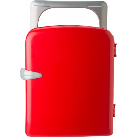 Plastic cooler box suitable for twelve 33cl cans, red