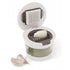Plastic with stainless steel garlic cutter, white