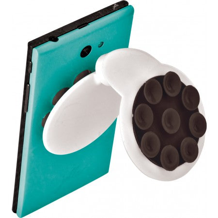 Plastic mobile phone holder with suction cups, black