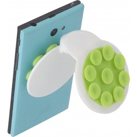Plastic mobile phone holder with suction cups, lime