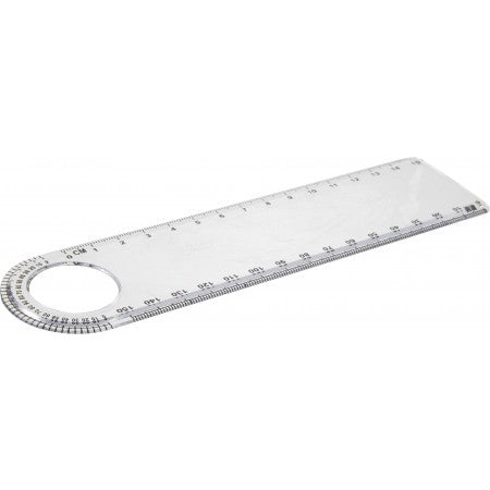 Plastic transparent ruler (15cm), neutral