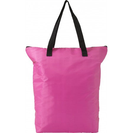 Polyester (210D) foldable cooler bag, pink