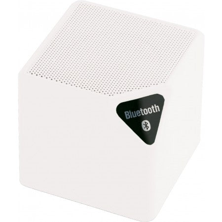 Plastic speaker featuring wireless technology, white