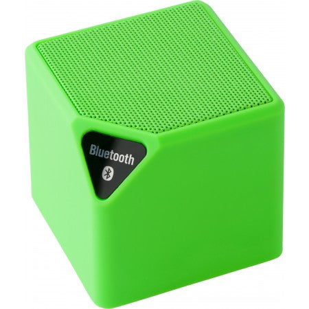 Plastic speaker featuring wireless technology, lime