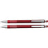 Aluminium and plastic ballpen and pencil, red