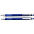 Aluminium and plastic ballpen and pencil, cobalt blue