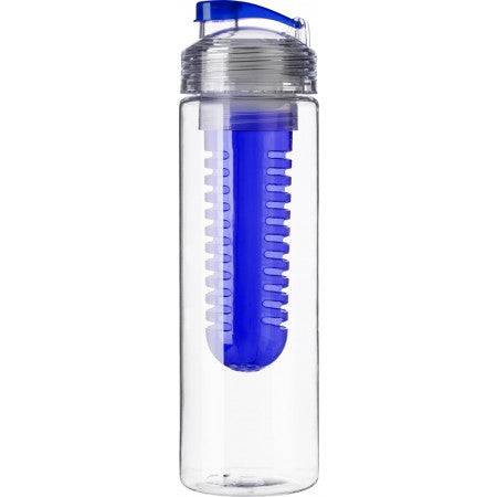 Drinking bottle (650 ml) with fruit infuser, blue