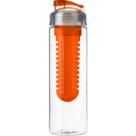 Drinking bottle (650 ml) with fruit infuser, orange