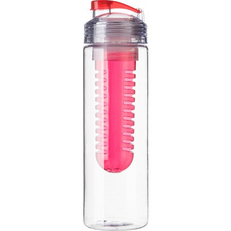 Drinking bottle (650 ml) with fruit infuser, red