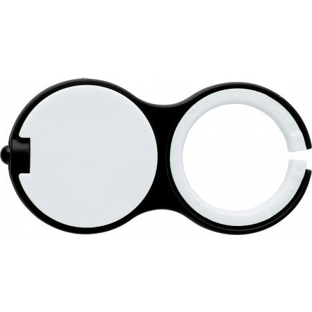 Plastic key holder with one LED light., black