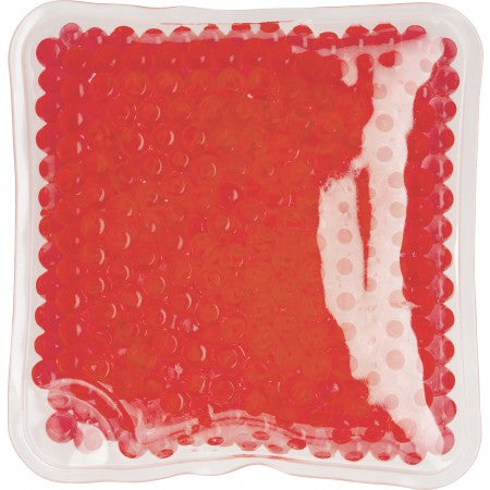 Square shaped plastic hot/cold pack, red