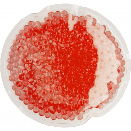 Round plastic hot/cold pack, red