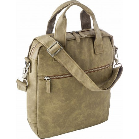 PU laptop shoulder bag (13'), taupe