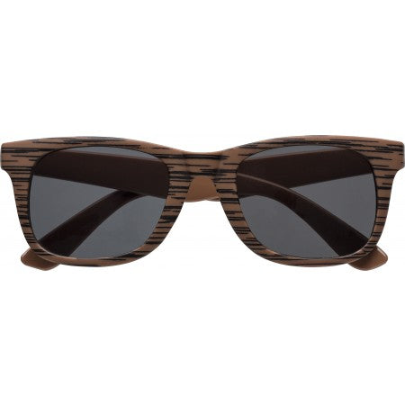 Sunglasses with wood effect, dark brown