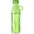 Plastic geometric style double walled bottle, lime