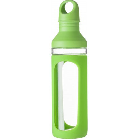 Glass drinking bottle (590ml), lime