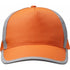 Cap with five panels with reflective lines, fluor orange