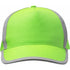 Cap with five panels with reflective lines, fluor green