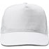 Polycanvas (600D) five panel sandwich cap, white