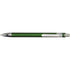 Plastic ballpen with metallic look, green
