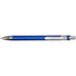 Plastic ballpen with metallic look, blue