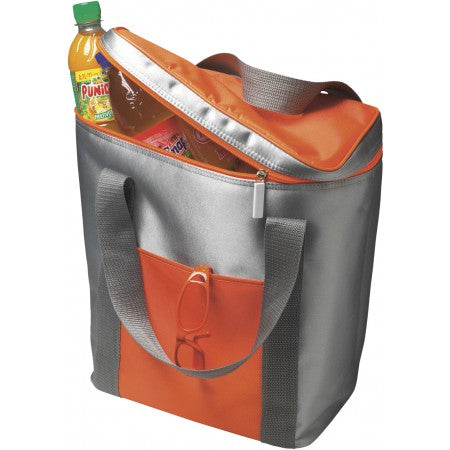 Polyester (420D) cooler bag for six bottles, orange