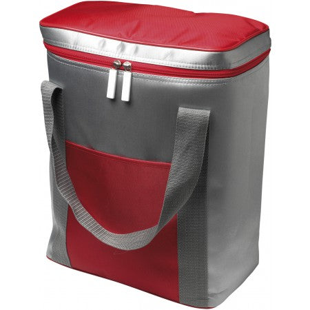 Polyester (420D) cooler bag for six bottles, red
