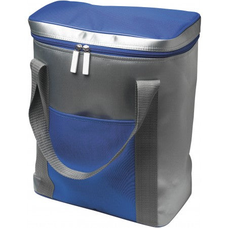 Polyester (420D) cooler bag for six bottles, cobalt blue