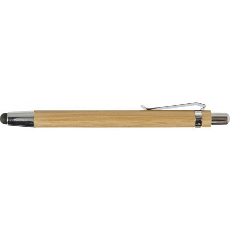Bamboo ballpen with rubber tip, brown