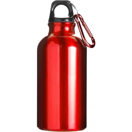 Aluminium water bottle (400ml), red