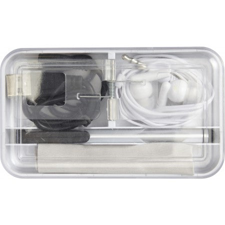 Mobile phone travel set, white