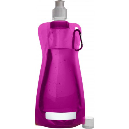 Foldable water bottle (420ml), pink