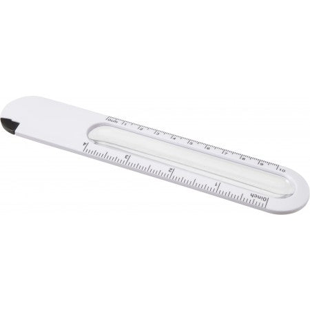 Ruler (10cm/ 4 inches) with a loupe, white