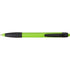Plastic ballpen with a black clip and rubber grip, lime