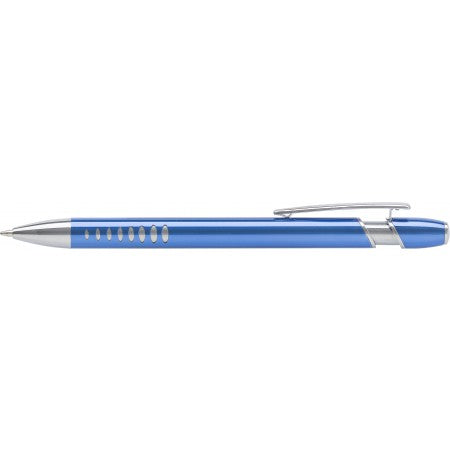 Aluminium ballpen with UV coating, cobalt blue