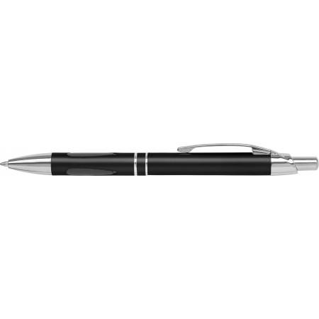 ABS ballpen with rubber grip pads, black - BRANIO