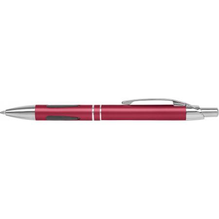 ABS ballpen with rubber grip pads, red - BRANIO